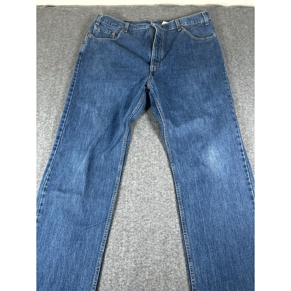 Levis Strauss Other - Levis 505 Regular Fit Mens Blue Jeans Size 42x32 Straight Leg